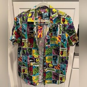 Unique Vintage Universal Monsters Button-Up Shirt XL